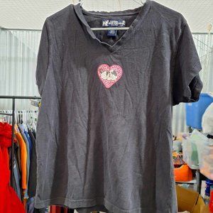 Womens Big Dogs Heart Short Sleeve T-Shirt XL